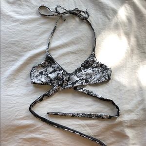 Free People/Zinke flower wrap bikini top